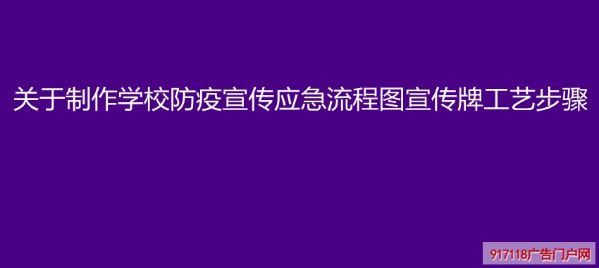 学校防疫宣传应急流程图宣传牌